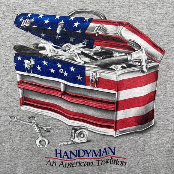 💙💙PRICE DROP 💙💙 Delta Pro Weight American Flag Toolbox Cars T Shirt Men's - Picture 2 of 4